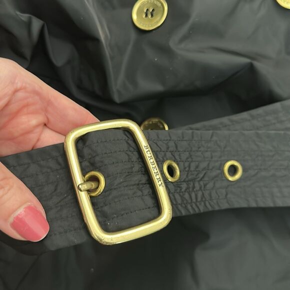 Burberry London navy blue rain lightweight trench coat US 10 - Picture 11 of 13